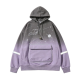 Gray-to-Purple Ombre Hoodie with Planet Print & Reflective Trim